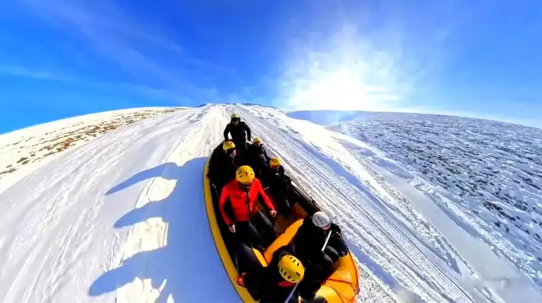 Ergan Dağı'nda Kar Raftingi Heyecanı!
