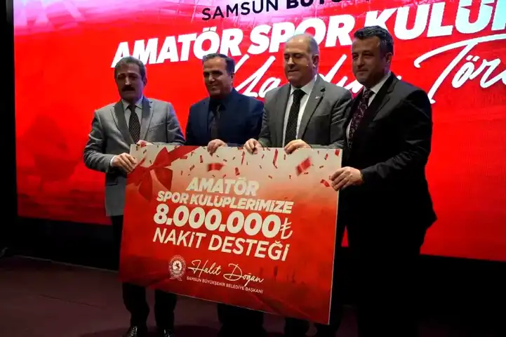 Samsun'da Amatör Spor Kulüplerine 8 Milyon TL Destek